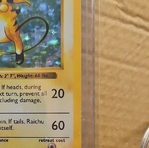Shadowless 1 St Edition 🔥Raichu Pokémon Card